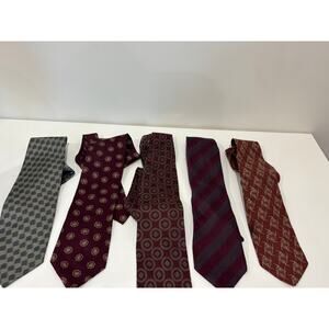 LOT of 5 Vintage Giorgio Armani Men's Silk Neck Ties Made in Italy